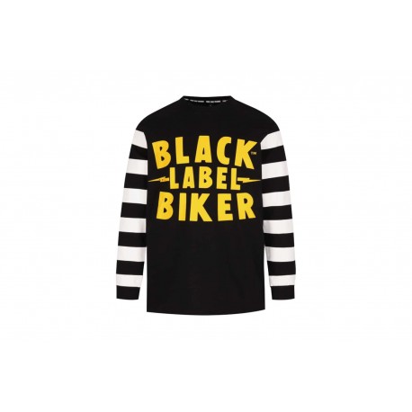 Black Label Biker Prisoner Long Sleeve Tee – Black