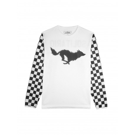 El Solitario Wolf Checkered Sleeves MX Heavy Duty Jersey